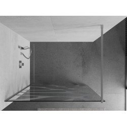 Mexen Kioto Walk In 90 x 200 cm, transparent/alb  modelata 8 mm, chrom - 800-090-101-01-97