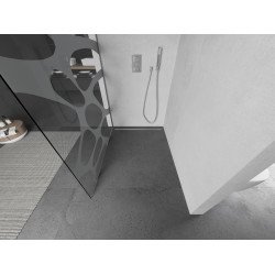 Mexen Kioto Walk In 100 x 200 cm, transparent/alb  modelata 8 mm, chrom - 800-100-101-01-97