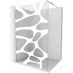 Mexen Kioto Walk In 110 x 200 cm, transparent/alb  modelata 8 mm, chrom - 800-110-101-01-97 Walk-In 467680 Mexen