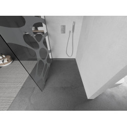 Mexen Kioto Walk In 130 x 200 cm, transparent/alb  modelata 8 mm, chrom - 800-130-101-01-97