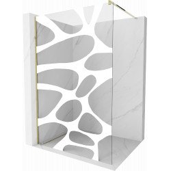 Mexen Kioto Walk In 80 x 200 cm, transparent/alb  modelata 8 mm,  auriu  - 800-080-101-50-97 Walk-In 467680 Mexen