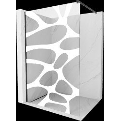 Mexen Kioto Walk In 140 x 200 cm, transparent/alb  modelata 8 mm,  negru  - 800-140-101-70-97