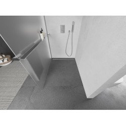 Mexen Kioto+ Walk In  cu port prosop 70 x 200 cm,  satin 8 mm, chrom - 800-070-121-01-30