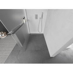 Mexen Kioto+ Walk In  cu port prosop 90 x 200 cm,  satin 8 mm, chrom - 800-090-121-01-30