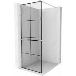 Mexen Kioto+ Walk In  cu port prosop 70 x 200 cm, transparent/ negru   modelata 8 mm, chrom - 800-070-121-01-77 Walk-In 467680 Mexen