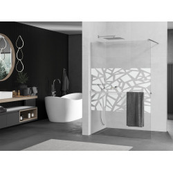 Mexen Kioto+ Walk In  cu port prosop 90 x 200 cm, transparent/alb  modelata 8 mm, chrom - 800-090-121-01-85 Walk-In 467680 Mexen