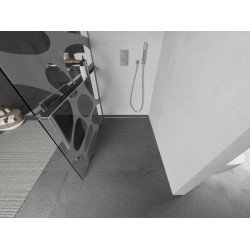 Mexen Kioto+ Walk In  cu port prosop 110 x 200 cm, bia?y  modelata 8 mm, chrom - 800-110-121-01-97