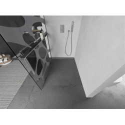 Mexen Kioto+ Walk In  cu port prosop 140 x 200 cm, bia?y  modelata 8 mm, chrom - 800-140-121-01-97