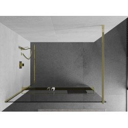 Mexen Kioto+ Walk In  cu port prosop 70 x 200 cm, transparent 8 mm,  auriu  - 800-070-121-50-00