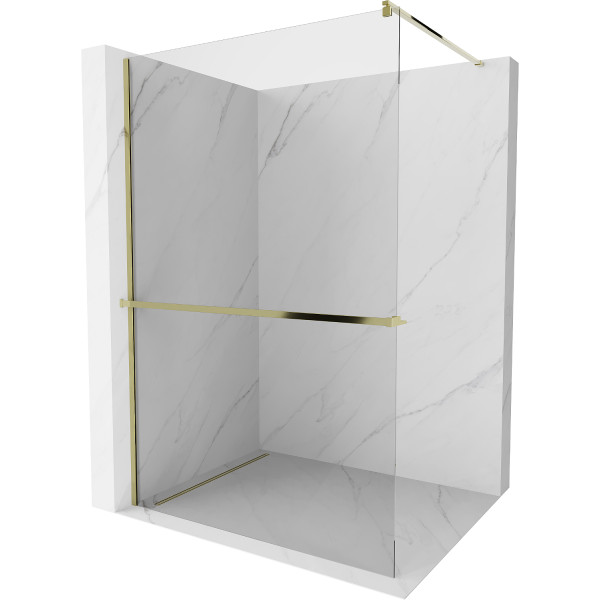 Mexen Kioto+ Walk In  cu port prosop 100 x 200 cm, transparent 8 mm,  auriu  - 800-100-121-50-00