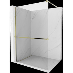Mexen Kioto+ Walk In  cu port prosop 100 x 200 cm, transparent 8 mm,  auriu  - 800-100-121-50-00
