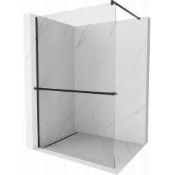 Mexen Kioto+ Walk In  cu port prosop 110 x 200 cm, transparent 8 mm,  negru  - 800-110-121-70-00 Walk-In 467680 Mexen