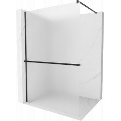 Mexen Kioto+ Walk In  cu port prosop 70 x 200 cm,  satin 8 mm,  negru  - 800-070-121-70-30 Walk-In 467680 Mexen
