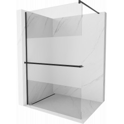 Mexen Kioto+ Walk In  cu port prosop 90 x 200 cm, transparent/satin 8 mm,  negru  - 800-090-121-70-35 Walk-In 467680 Mexen