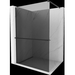 Mexen Kioto+ Walk In  cu port prosop 100 x 200 cm, grafit 8 mm,  negru  - 800-100-121-70-40