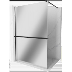 Mexen Kioto+ Walk In  cu port prosop 90 x 200 cm,  oglinda  8 mm,  negru  - 800-090-121-70-50 Walk-In 467680 Mexen