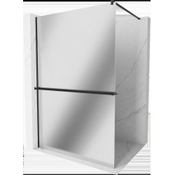 Mexen Kioto+ Walk In  cu port prosop 90 x 200 cm,  oglinda  8 mm,  negru  - 800-090-121-70-50