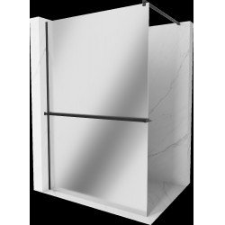 Mexen Kioto+ Walk In  cu port prosop 110 x 200 cm,  oglinda  8 mm,  negru  - 800-110-121-70-50