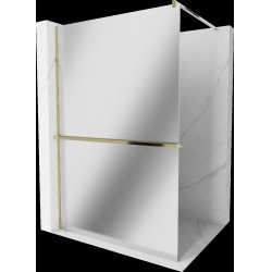 Mexen Kioto+ Walk In  cu port prosop 80 x 200 cm,  oglinda  8 mm,  auriu  - 800-080-121-50-50