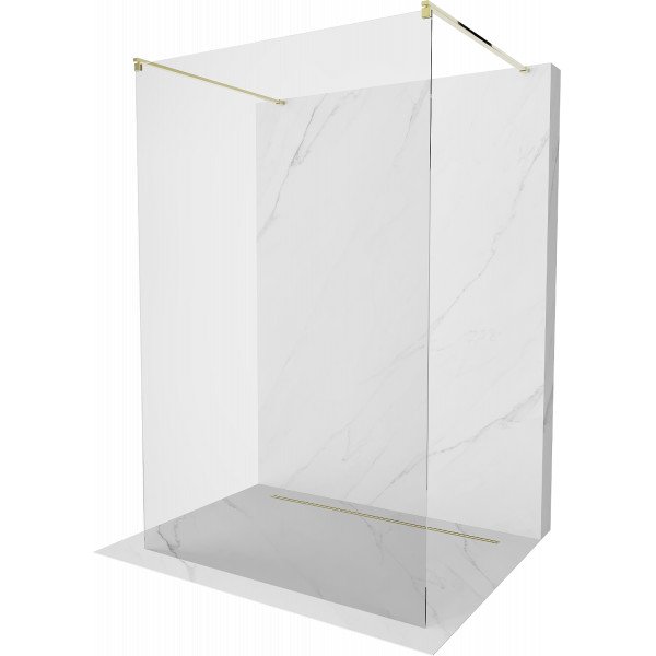 Mexen Kioto Walk In  montaj individual 160 x 200 cm, transparent 8 mm,  auriu  - 800-160-002-50-00