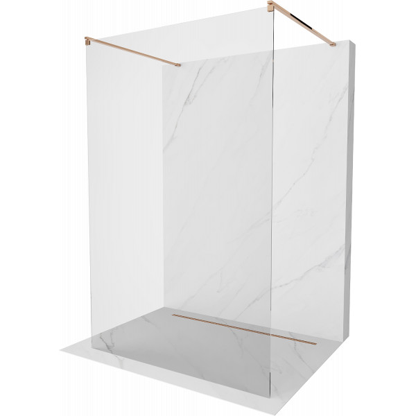 Mexen Kioto Walk In  montaj individual 140 x 200 cm, transparent 8 mm,  rose auriu - 800-140-002-60-00