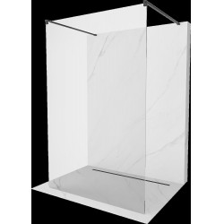 Mexen Kioto Walk In  montaj individual 130 x 200 cm, transparent 8 mm,  negru  - 800-130-002-70-00 Walk-In 467680 Mexen
