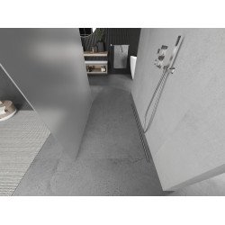 Mexen Kioto Walk In  montaj individual 100 x 200 cm,  satin 8 mm, chrom - 800-100-002-01-30