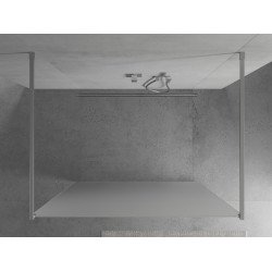 Mexen Kioto Walk In  montaj individual 100 x 200 cm,  satin 8 mm, chrom - 800-100-002-01-30