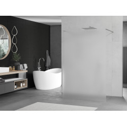Mexen Kioto Walk In  montaj individual 100 x 200 cm,  satin 8 mm, chrom - 800-100-002-01-30