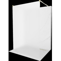 Mexen Kioto Walk In  montaj individual 100 x 200 cm,  satin 8 mm,  auriu  - 800-100-002-50-30