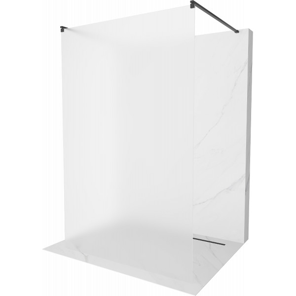 Mexen Kioto Walk In  montaj individual 100 x 200 cm,  satin 8 mm,  negru  - 800-100-002-70-30