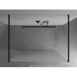 Mexen Kioto Walk In  montaj individual 120 x 200 cm,  satin 8 mm,  negru  - 800-120-002-70-30