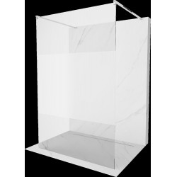 Mexen Kioto Walk In  montaj individual 120 x 200 cm, transparent/satin 8 mm, chrom - 800-120-002-01-35