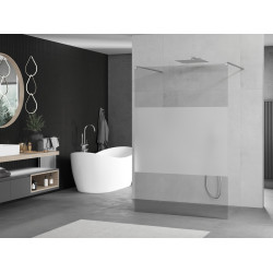 Mexen Kioto Walk In  montaj individual 120 x 200 cm, transparent/satin 8 mm, chrom - 800-120-002-01-35