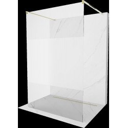 Mexen Kioto Walk In  montaj individual 100 x 200 cm, transparent/satin 8 mm,  auriu  - 800-100-002-50-35