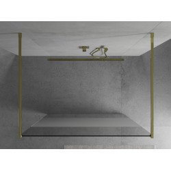 Mexen Kioto Walk In  montaj individual 110 x 200 cm, transparent/satin 8 mm,  auriu  - 800-110-002-50-35