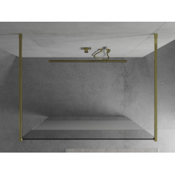 Mexen Kioto Walk In  montaj individual 120 x 200 cm, transparent/satin 8 mm,  auriu  - 800-120-002-50-35