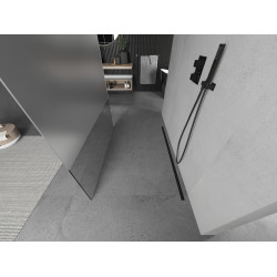Mexen Kioto Walk In  montaj individual 100 x 200 cm, transparent/satin 8 mm,  negru  - 800-100-002-70-35