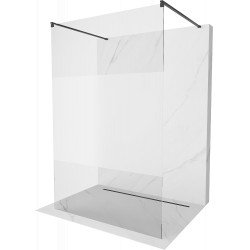Mexen Kioto Walk In  montaj individual 120 x 200 cm, transparent/satin 8 mm,  negru  - 800-120-002-70-35 Walk-In 467680 Mexen