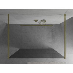 Mexen Kioto Walk In  montaj individual 110 x 200 cm, grafit,  auriu  - 800-110-002-50-40