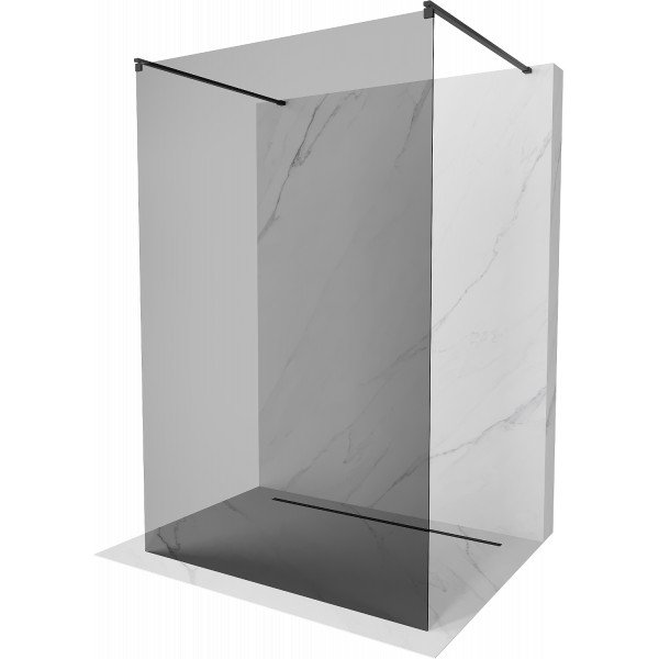 Mexen Kioto Walk In  montaj individual 110 x 200 cm, grafit,  negru  - 800-110-002-70-40