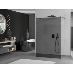 Mexen Kioto Walk In  montaj individual 120 x 200 cm, grafit,  negru  - 800-120-002-70-40