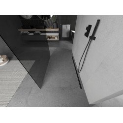 Mexen Kioto Walk In  montaj individual 120 x 200 cm, grafit,  negru  - 800-120-002-70-40