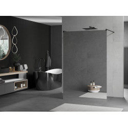 Mexen Kioto Walk In  montaj individual 100 x 200 cm,  oglinda ,  negru  - 800-100-002-70-50