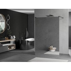 Mexen Kioto Walk In  montaj individual 110 x 200 cm,  oglinda ,  negru  - 800-110-002-70-50