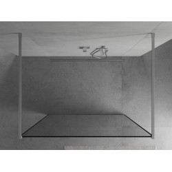 Mexen Kioto Walk In  montaj individual 140 x 200 cm, transparent/ negru   modelata 8 mm, chrom - 800-140-002-01-70