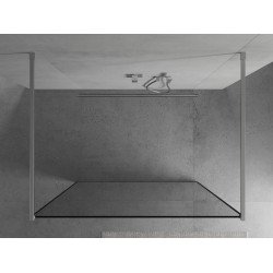 Mexen Kioto Walk In  montaj individual 140 x 200 cm, transparent/ negru   modelata 8 mm, chrom - 800-140-002-01-70