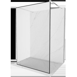 Mexen Kioto Walk In  montaj individual 140 x 200 cm, transparent/ negru   modelata 8 mm, chrom - 800-140-002-01-70 Walk-In 467680 Mexen