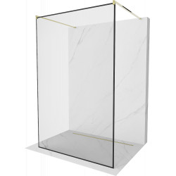 Mexen Kioto Walk In  montaj individual 100 x 200 cm, transparent/ negru   modelata 8 mm,  auriu - 800-100-002-50-70 Walk-In 467680 Mexen