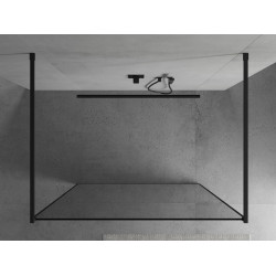 Mexen Kioto Walk In  montaj individual 120 x 200 cm, transparent/ negru   modelata 8 mm,  negru  - 800-120-002-70-70